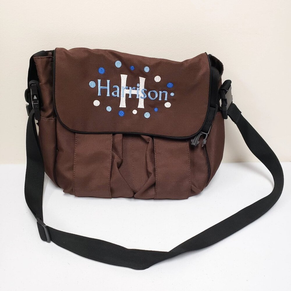 Precious Cargo Baby Boy Embroidered Name Harrison Diaper Bag NWOT